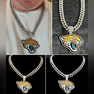 Jacksonville Jaguars 20 Or 24 iced chain Necklace In Gold Or Silver